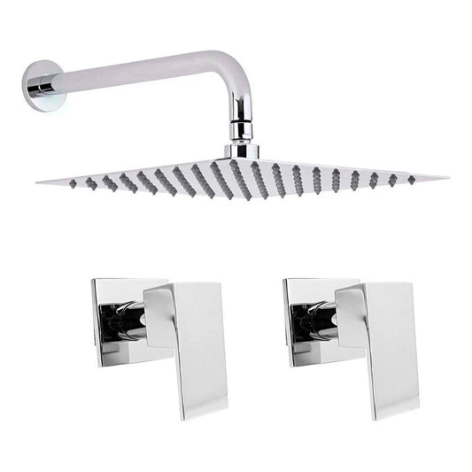 Kit Ducha 20cm Tubo + Mezclador Ducha + Manijas Migliore