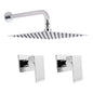 Kit Ducha 20cm Tubo + Mezclador Ducha + Manijas Migliore