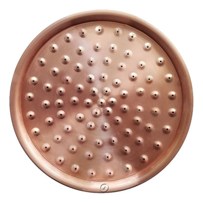 Ducha Vintage Cobre Natural 20cm Con Tubo
