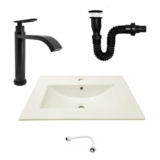 Combo Placa Lavamanos 61*46,5cm+grifo Agua Fria+push Negro1