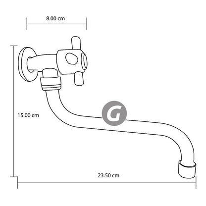 Griferia Para Pared Vintage Bronce Antiguo (agua Fria)