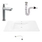 Kit Placa Lavamanos 101*46.5cm+griferia Agua Fria+push Flex6