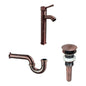 Kit Griferia Vintage Cobre Antiguo, Grifo, Push, Sifon