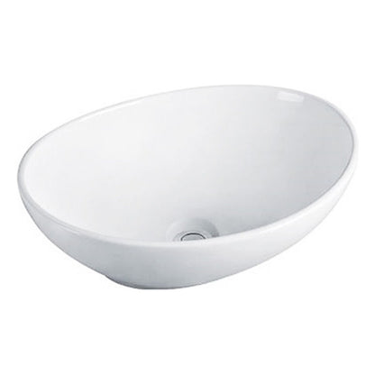 Lavamanos Blanco Ovalado Tipo Vessel Ibiza 41.5cm