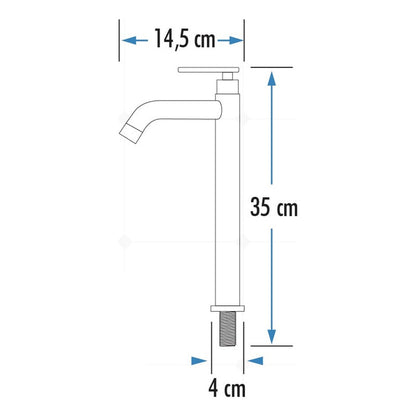 Kit Ducha 15cm +grifería Agua Fría+monocontrol Redondo Cromo