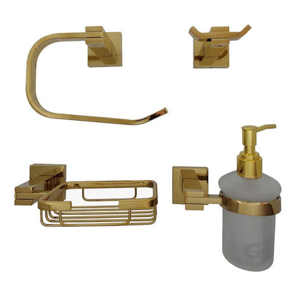 Juego De Accesorios Para Baño Oro Vintage X4 Piezas