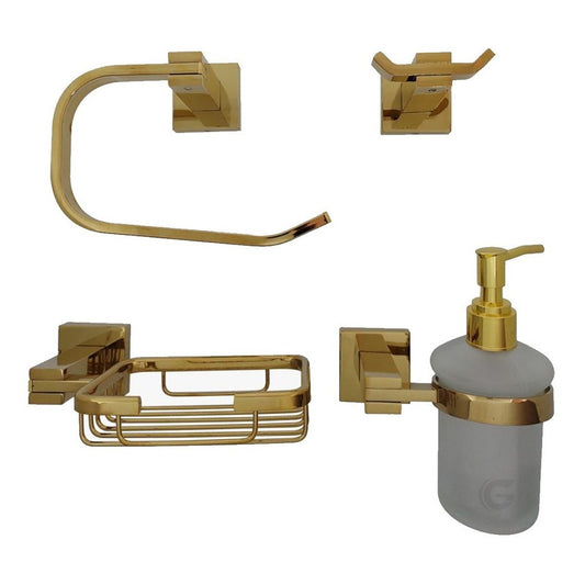 Juego De Accesorios Para Baño Oro Vintage X4 Piezas