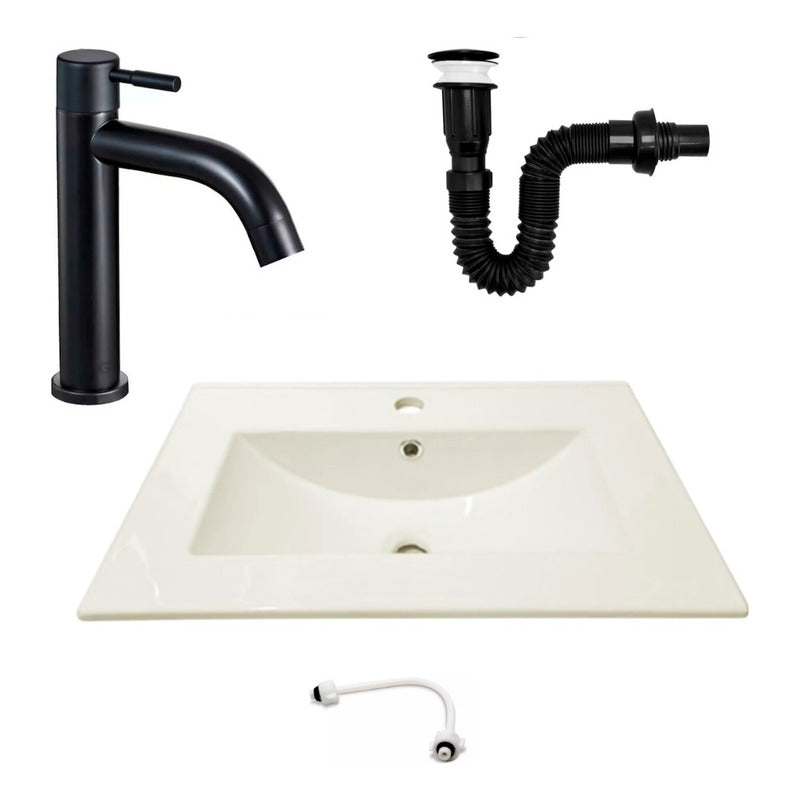 Combo Placa Lavamanos 61*46,5cm+grifo Agua Fria+push Negro4