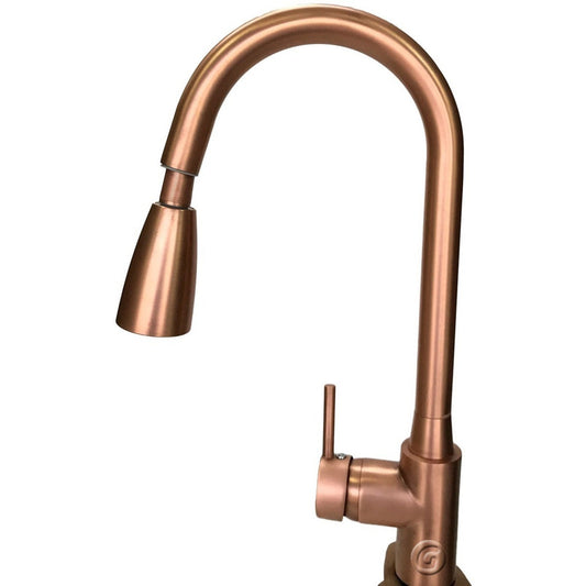 Llave Griferia Lavaplatos Extraible Acabado Cobre Satin