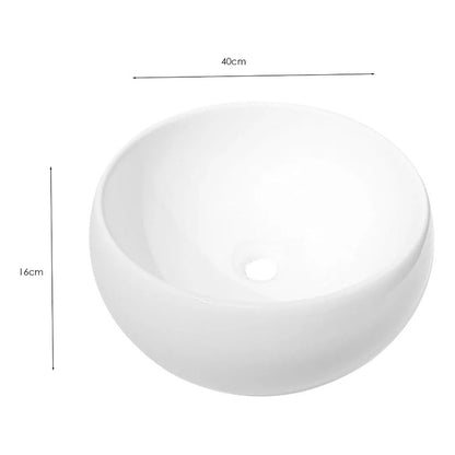 Lavamanos De Sobreponer En Ceramica Blanco 16*39cm