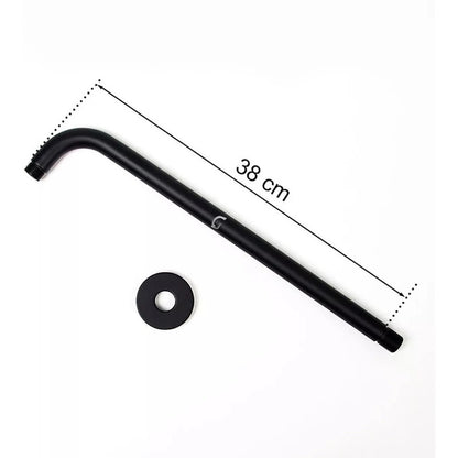 Regadera Para Ducha 25x25 Cm Color Negro Acabado Mate.