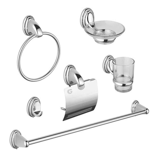 Juego De Accesorios Para Baño Cromado Colomba
