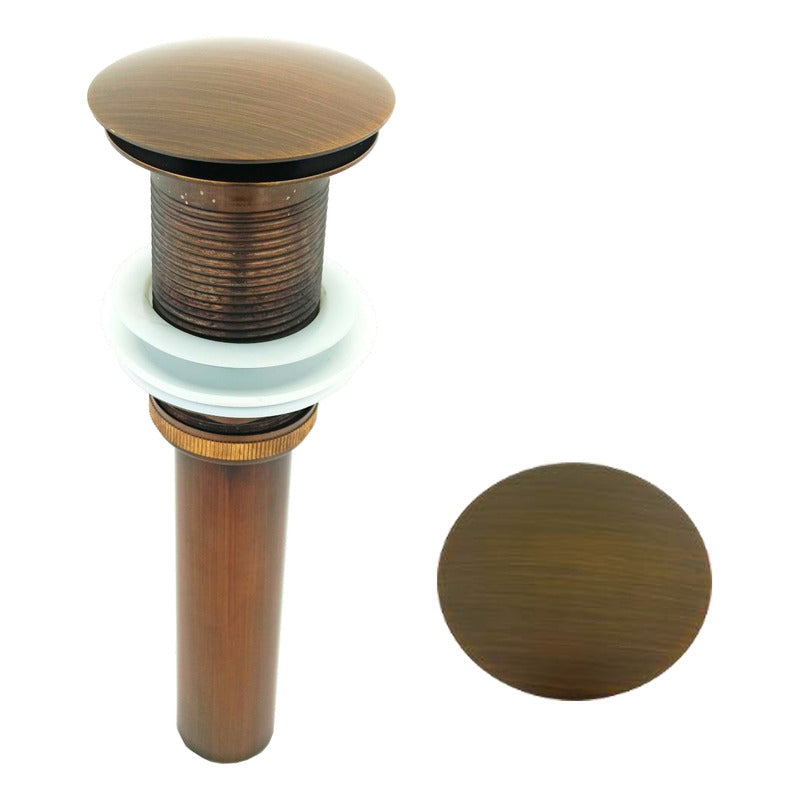 Desagüe De Push Para Lavamanos Cobre Antiguo Bronce