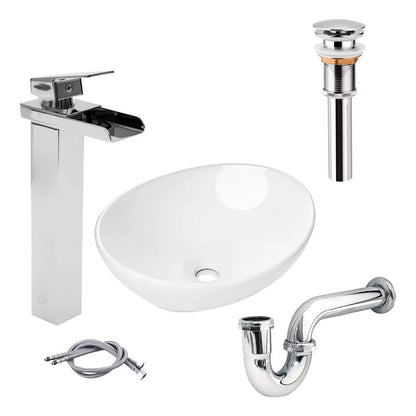 Combo Lavamanos Canoa+griferia Monocontrol+push+sifon Gf10