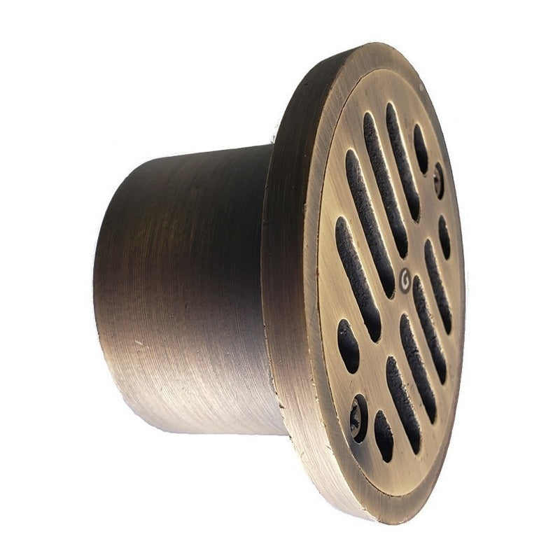 Rejilla Sifón De Piso De 3x2 Cobre Antiguo Vitage