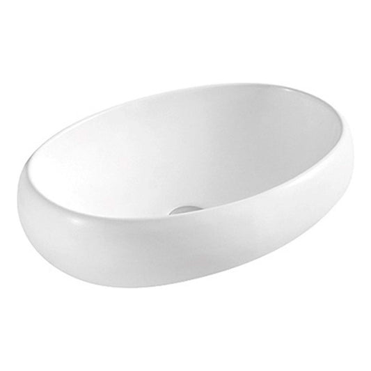 Lavamanos Ovalado Blanco Sobreponer 42x30x15cm