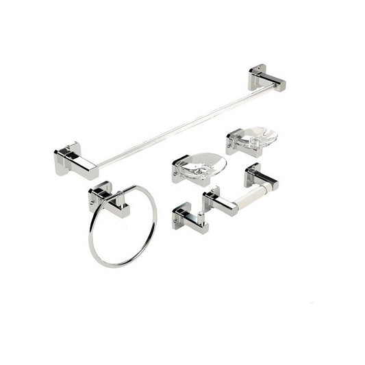 Juego Accesorios Baño Baru Cuadrado