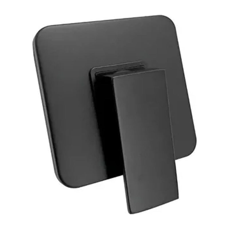 Kit Ducha Cuadrada De 20cm + Monocontrol Cuadrado Negro Mate