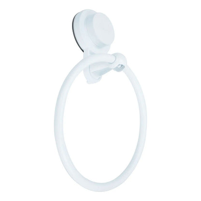 Toallero Para Baño En Aro Con Ventosa Blanco