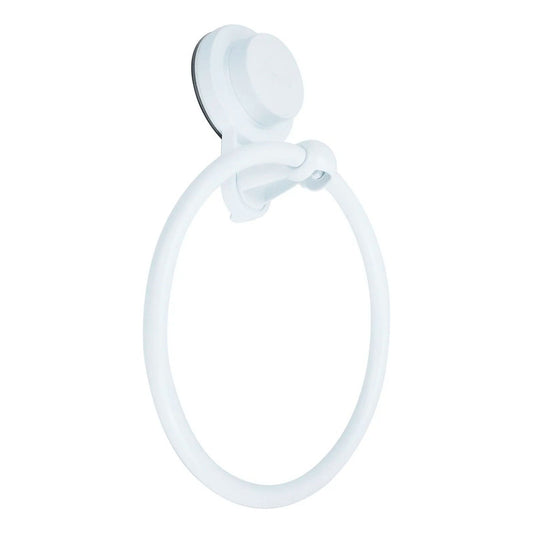 Toallero Para Baño En Aro Con Ventosa Blanco