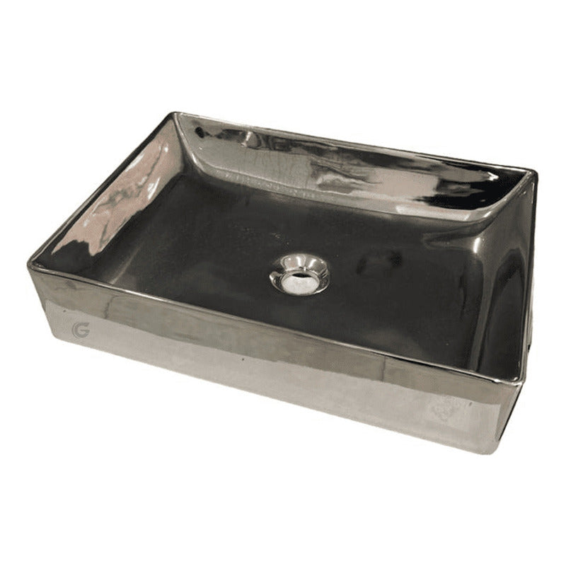 Lavamanos Rectangular Plateado Luxury