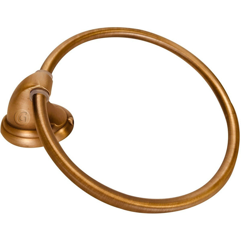 Toallero De Baño Aro Zinc Vintage Acabdo Cobre Niquel