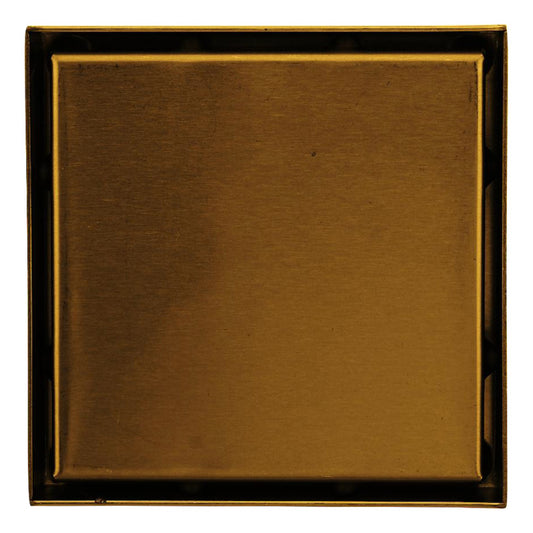 Rejilla De Piso Invisible Oro Rosa Cepillado 10*10cm