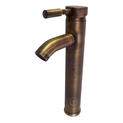 Mezclador Lavamanos En Zinc Vintage Acabado Bronce Antiguo