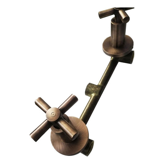 Mezclador Tipo Cruceta Para Ducha Vintage Bronce Antiguo