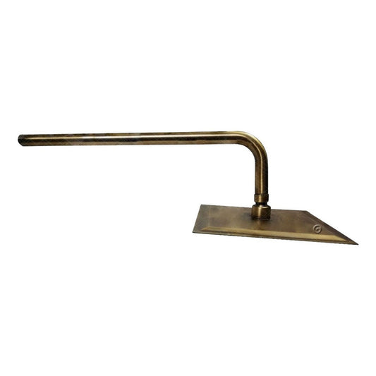 Tubo Con Ducha Cuadrada 20x20 Vintage Bronce Antiguo