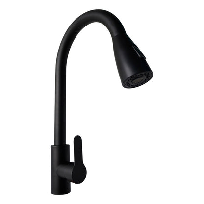 Griferia Lavaplatos Monocontrol Extraible Alto Negro