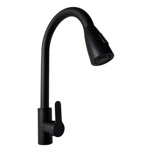 Griferia Lavaplatos Monocontrol Extraible Alto Negro