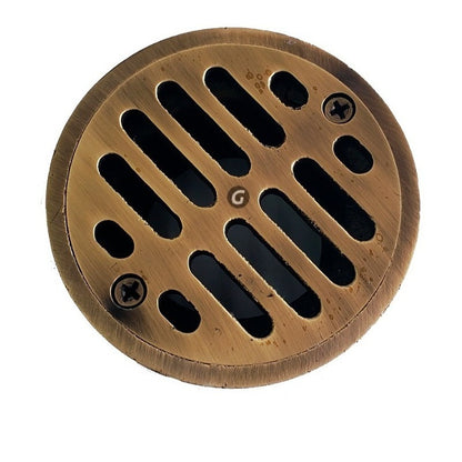 Rejilla Sifón De Piso De 3x2 Cobre Antiguo Vitage