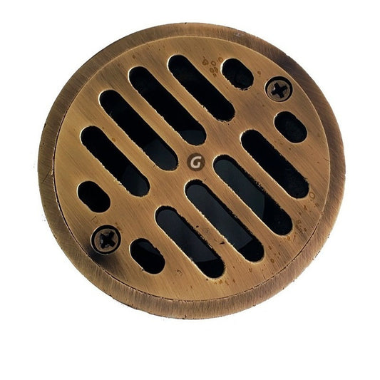 Rejilla Sifón De Piso De 3x2 Cobre Antiguo Vitage