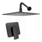 Kit Ducha Cuadrada Negro De 15cm + Monocontrol Redondo