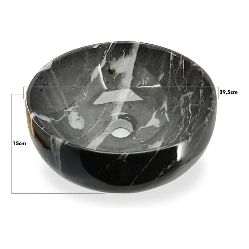 Lavamanos Redondo De Sobreponer En Porcelana (onix)