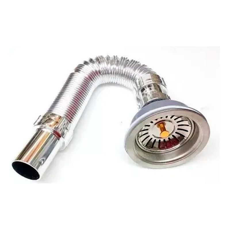 Desagüe Para Lavaplatos Flexible Con Canastilla