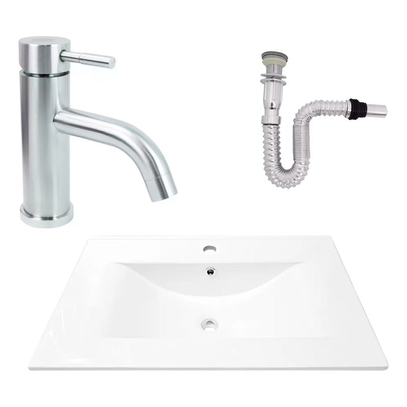 Kit Placa Lavam. 71*46.5cm+griferia Monocontrol+push Flex30