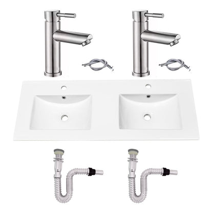 Kit Placa Doble Lavam.121*46.5cm+griferia Monoc+push Flex7