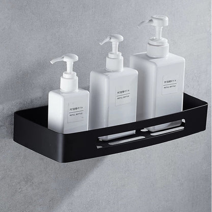 Repisa Para Baño Rectangular Negra