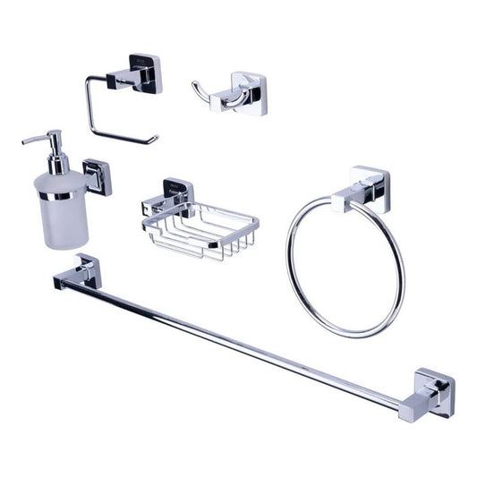 Kit De Accesorios Para Baño Cromado Murano X6 Piezas