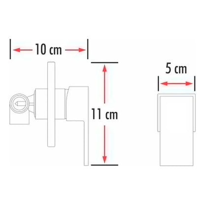 Kit Regadera De 25 Cm Y Mezclador Ducha Monocontrol Cuadrado