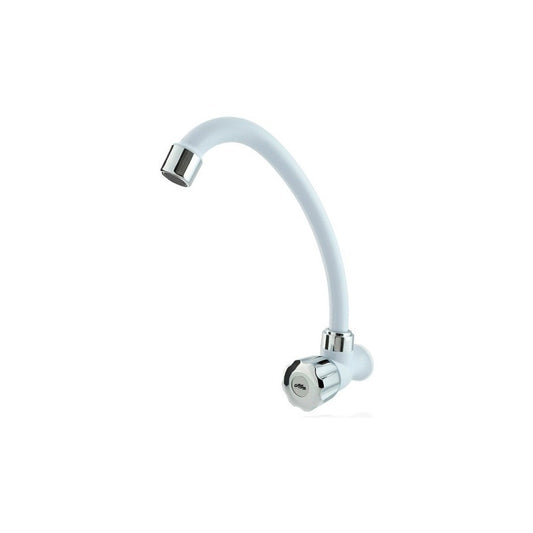 Llave Sencilla Lavaplatos En Abs Blanco Para Pared