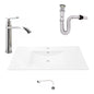Kit Placa Lavamanos 101*46.5cm+griferia Agua Fria+push Flex1