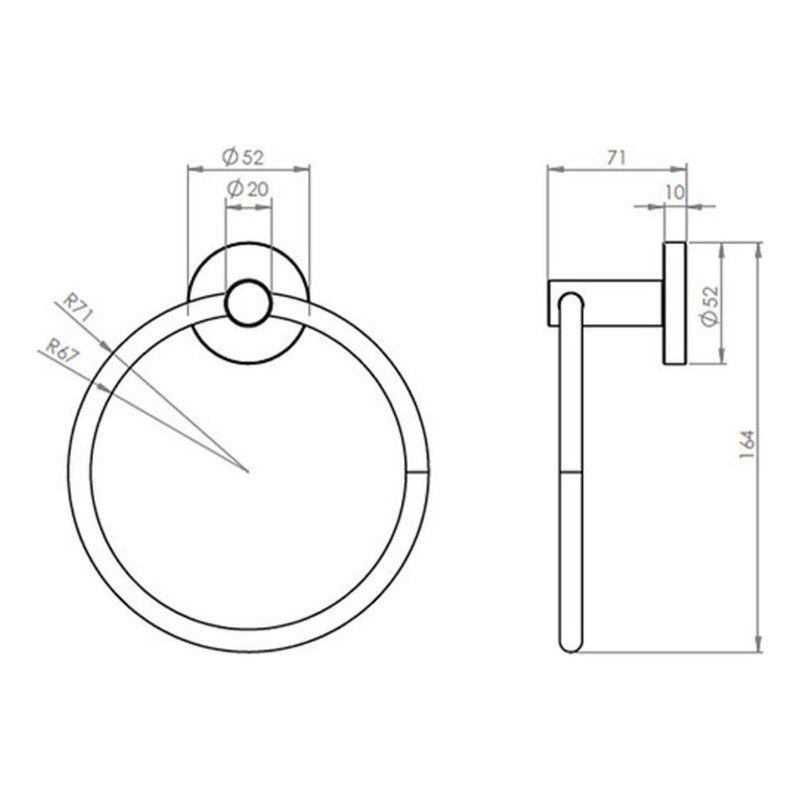 Toallero Aro Para Baño Benton En Acero Inoxidable