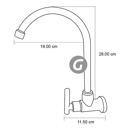 Griferia Pared Cuello Curvo Mucca