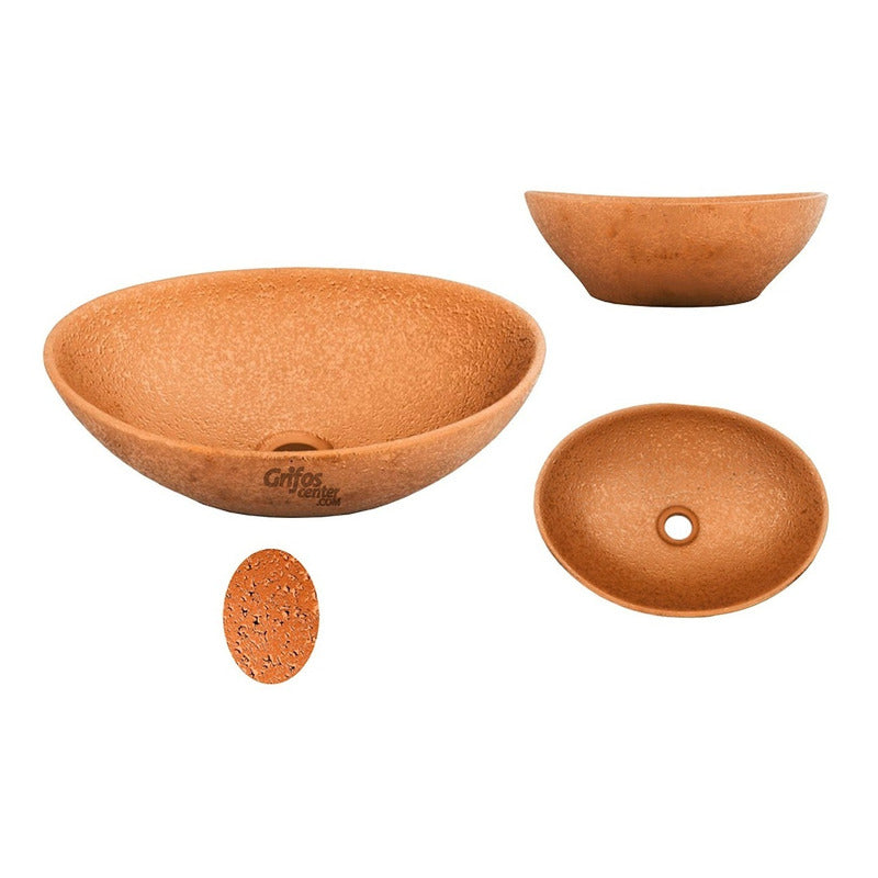 Lavamanos Canoa Ceramica Gold Rose