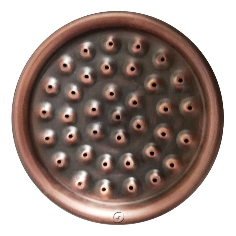 Ducha Conica Circular Con Tubo Cobre Antiguo