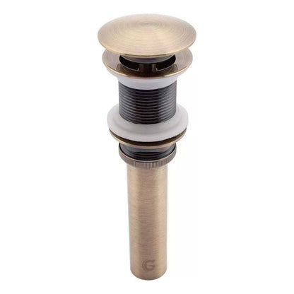 Desagüe Para Lavamanos Tipo Push, Bronce Antiguo.