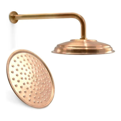 Lujosa Ducha 30cm Con Registro Cobre Natural